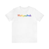 Michigan Pride T-Shirt: Flowing Cursive Design with LGBTQ+ Gradient