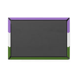 Genderqueer Pride Flag Magnet: Wavey Rectangle Button for Fridge