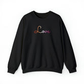 Lesbian Love Script Sweatshirt: Subtly Elegant Pride Sweater