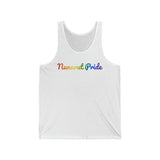 Nunavut Pride Tank Top: Flowing Cursive Design with LGBTQ+ Gradient
