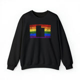 Utah Pride Flag Sweater: Rainbow LGBTQ+ State Silhouette Distressed Sweatshirt
