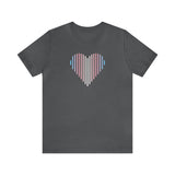 Transgender Heart Lines T-Shirt: Pride Gradient Tee