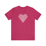 Pangender Heart Lines T-Shirt: Pride Gradient Tee