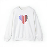 Polyamory Heart Lines Sweater: Pride Gradient Sweatshirt