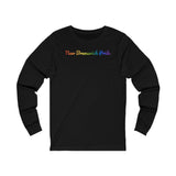 New Brunswick Pride Long Sleeve Tee: Flowing Cursive Design with LGBTQ+ Gradient