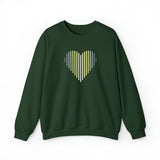 Demigender Heart Lines Sweater: Pride Gradient Sweatshirt