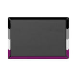 Asexual Pride Flag Magnet: Wavey Rectangle Button for Fridge