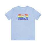 Florida Pride Flag Tee: Rainbow LGBTQ+ State Silhouette Distressed Shirt