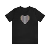 Pangender Heart Lines T-Shirt: Pride Gradient Tee