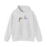 Philly Pride Flag Hoodie: Flowing Cursive 'Pride' in Gradient Hues