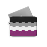 Asexual Pride Flag Laptop Sleeve: Ripple Print Protective Case