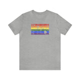 Hawaii Pride Flag Tee: Rainbow LGBTQ+ State Silhouette Distressed Shirt