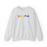 Yukon Pride Sweatshirt: Flowing Cursive Design with LGBTQ+ Gradient