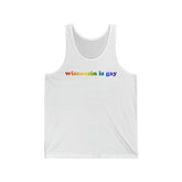 Wisconsin is Gay Pride Tank-Top: LGBTQ+ Flag Gradient Tank