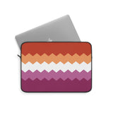 Lesbian Pride Flag Laptop Sleeve: Wavey Print Protective Case