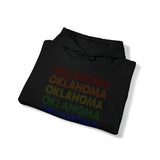 Oklahoma LGBTQ+ Pride Flag, Faded Black Hoodie