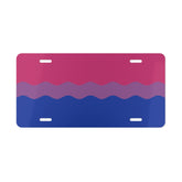Bisexual Flag Ripple Vanity License Plate: Wavey Design for Cars