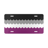 Asexual Flag Wavey Vanity License Plate: Sharp Design for Cars