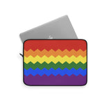 Pride Flag Laptop Sleeve: Wavey Print Protective Case