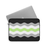 Agender Pride Flag Laptop Sleeve: Ripple Print Protective Case
