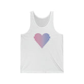 Bisexual Heart Lines Tank-Top: Pride Gradient Tank