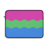 Polysexual Pride Flag Laptop Sleeve: Ripple Print Protective Case