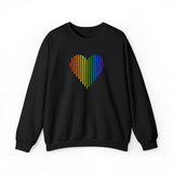 Pride Heart Lines Sweater: Pride Gradient Sweatshirt