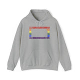 Kansas Pride Flag Hoodie: Rainbow LGBTQ+ State Silhouette Distressed Hooded Sweatshirt