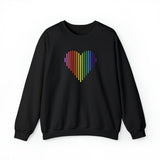 Gilbert Baker Pride Flag Heart Lines Sweater: Pride Gradient Sweatshirt