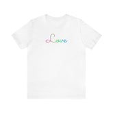 Polysexual Love Script Tee: Subtly Elegant Pride T-Shirt