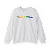 Rhode Island Sweatshirt: Vibrant Pride Gradient Design