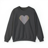 Pangender Heart Lines Sweater: Pride Gradient Sweatshirt