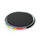 Queer Pride Flag Magnet: Wavey Round Button for Fridge