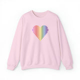 Gilbert Baker Pride Flag Heart Lines Sweater: Pride Gradient Sweatshirt