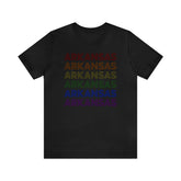 Arkansas LGBTQ+ Pride Flag, Faded Black T-Shirt