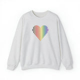 Philly Pride Flag Heart Lines Sweater: Pride Gradient Sweatshirt