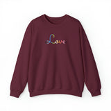 Queer Love Script Sweatshirt: Subtly Elegant Pride Sweater