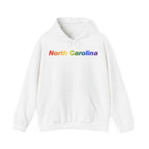 North Carolina Hoodie: Vibrant Pride Gradient Design