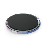 Bigender Pride Flag Magnet: Ripple Round Button for Fridge