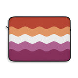 Lesbian Pride Flag Laptop Sleeve: Ripple Print Protective Case