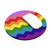 LGBTQ+ Flag Wavey Mousepad: Sharp Design for Desk