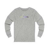 Nonbinary Love Script Long Sleeve T-Shirt: Subtly Elegant Pride Tee