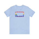 Montana Pride Flag Tee: Rainbow LGBTQ+ State Silhouette Distressed Shirt