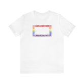 Kansas Pride Flag Tee: Rainbow LGBTQ+ State Silhouette Distressed Shirt