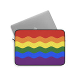 Pride Flag Laptop Sleeve: Ripple Print Protective Case