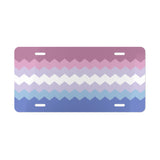 Bigender Flag Wavey Vanity License Plate: Sharp Design for Cars