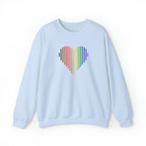Philly Pride Flag Heart Lines Sweater: Pride Gradient Sweatshirt