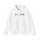 Yukon Pride Hoodie: Flowing Cursive Design with LGBTQ+ Gradient