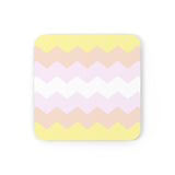 Pangender Flag Coaster Set: 4 Corkwood Wavey Drink Coasters