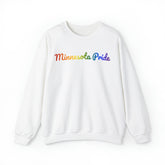Minnesota Pride Sweatshirt: Flowing Cursive Design with LGBTQ+ Gradient